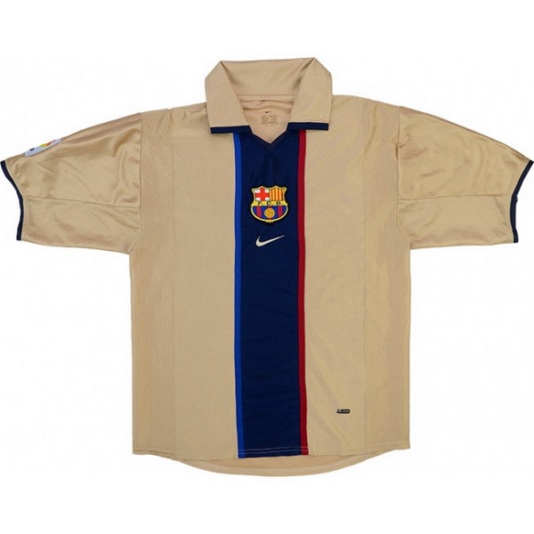 Tailandia Camiseta Barcelona Segunda equipo Retro 2001 2003 Amarillo